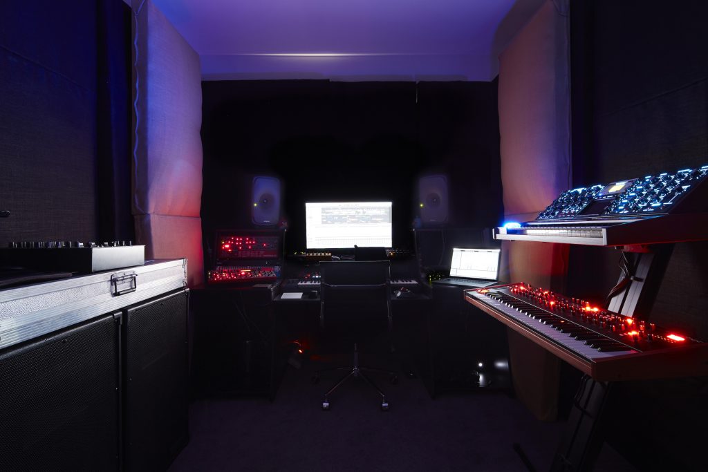 AudioUnit (Brian Clark) working in the studio